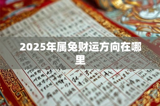 2025年属兔财运方向在哪里 2025年属兔财运方向在哪里
