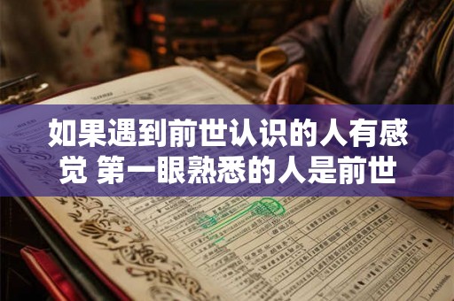 如果遇到前世认识的人有感觉 第一眼熟悉的人是前世 如果遇到前世认识的人有感觉 第一眼熟悉的人是前世