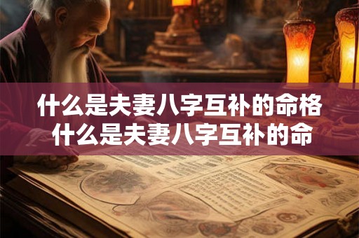 什么是夫妻八字互补的命格 什么是夫妻八字互补的命格和命格 什么是夫妻八字互补的命格 什么是夫妻八字互补的命格和命格