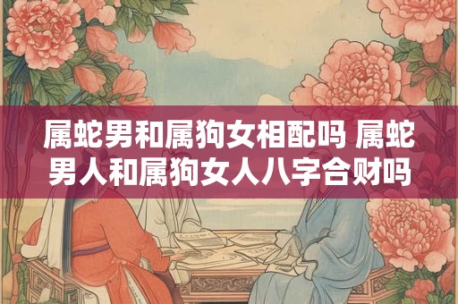属蛇男和属狗女相配吗 属蛇男人和属狗女人八字合财吗
