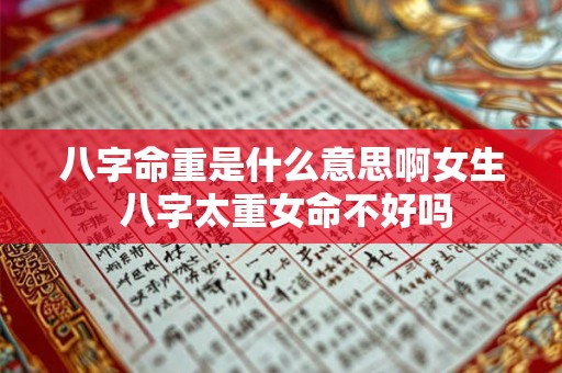 八字命重是什么意思啊女生 八字太重女命不好吗 八字命重是什么意思啊女生 八字太重女命不好吗
