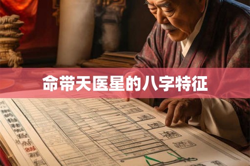 命带天医星的八字特征