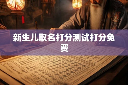 新生儿取名打分测试打分免费