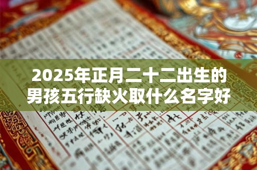2025年正月二十二出生的男孩五行缺火取什么名字好 2025年正月二十二出生的男孩五行缺火取什么名字好