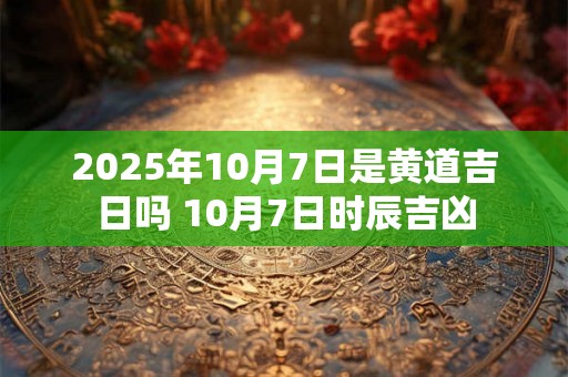 2025年10月7日是黄道吉日吗 10月7日时辰吉凶 2025年10月7日是黄道吉日吗 10月7日时辰吉凶
