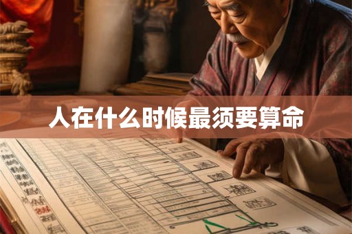 人在什么时候最须要算命 人在什么时候最须要算命
