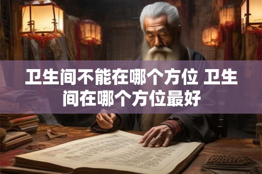 卫生间不能在哪个方位 卫生间在哪个方位最好