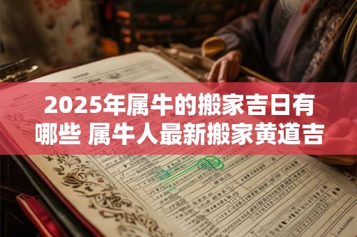 2025年属牛的搬家吉日有哪些 属牛人最新搬家黄道吉日查询 2025年属牛的搬家吉日有哪些 属牛人最新搬家黄道吉日查询