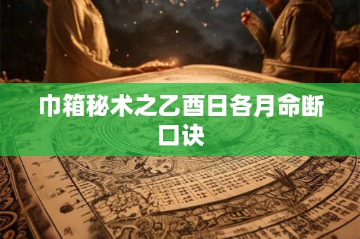 巾箱秘术之乙酉日各月命断口诀