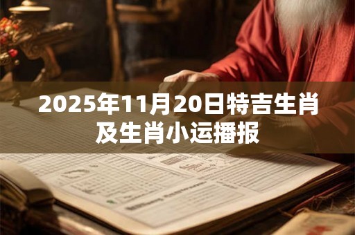 2025年11月20日特吉生肖及生肖小运播报 2025年11月20日特吉生肖及生肖小运播报
