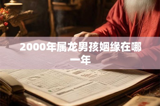 2000年属龙男孩姻缘在哪一年 2000年属龙男孩姻缘在哪一年