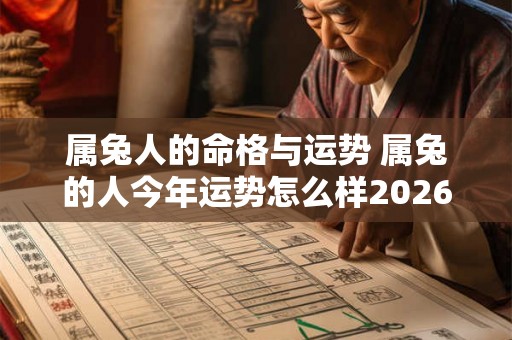 属兔人的命格与运势 属兔的人今年运势怎么样2026