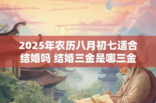 2025年农历八月初七适合结婚吗 结婚三金是哪三金 2025年农历八月初七适合结婚吗 结婚三金是哪三金