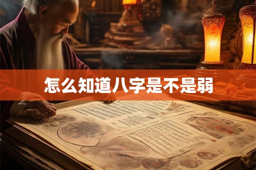 怎么知道八字是不是弱