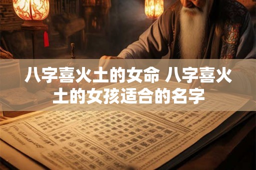 八字喜火土的女命 八字喜火土的女孩适合的名字 八字喜火土的女命 八字喜火土的女孩适合的名字