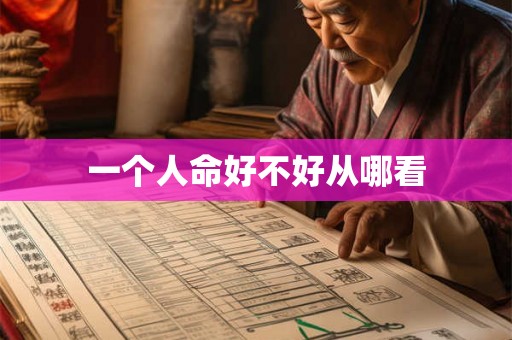 一个人命好不好从哪看