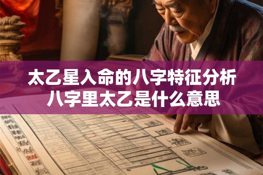 太乙星入命的八字特征分析 八字里太乙是什么意思 太乙星入命的八字特征分析 八字里太乙是什么意思