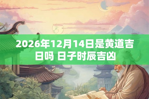 2026年12月14日是黄道吉日吗 日子时辰吉凶