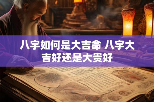 八字如何是大吉命 八字大吉好还是大贵好 八字如何是大吉命 八字大吉好还是大贵好