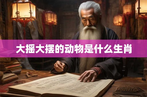 大摇大摆的动物是什么生肖 大摇大摆的动物是什么生肖