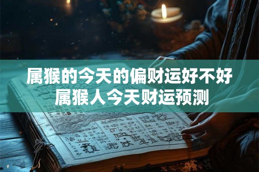 属猴的今天的偏财运好不好 属猴人今天财运预测 属猴的今天的偏财运好不好 属猴人今天财运预测