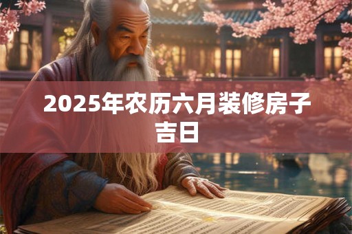 2025年农历六月装修房子吉日 2025年农历六月装修房子吉日