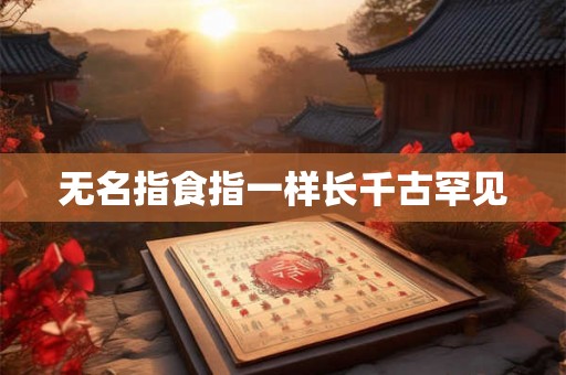 无名指食指一样长千古罕见 无名指食指一样长千古罕见