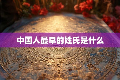中国人最早的姓氏是什么