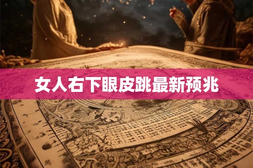 女人右下眼皮跳最新预兆 女人右下眼皮跳最新预兆