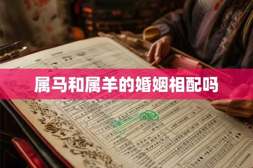 属马和属羊的婚姻相配吗