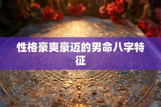 性格豪爽豪迈的男命八字特征 性格豪爽豪迈的男命八字特征
