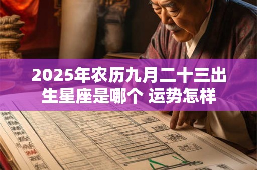 2025年农历九月二十三出生星座是哪个 运势怎样 2025年农历九月二十三出生星座是哪个 运势怎样