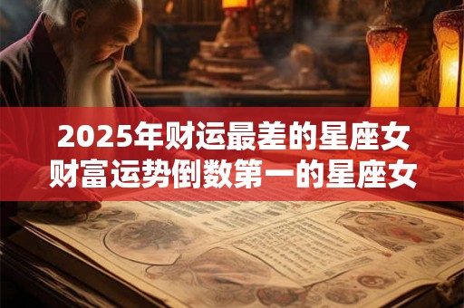 2025年财运最差的星座女财富运势倒数第一的星座女生 2025年财运最差的星座女财富运势倒数第一的星座女生