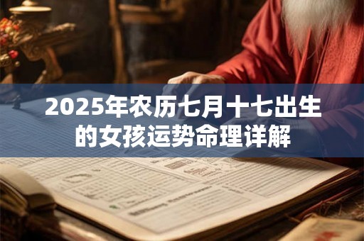 2025年农历七月十七出生的女孩运势命理详解 2025年农历七月十七出生的女孩运势命理详解