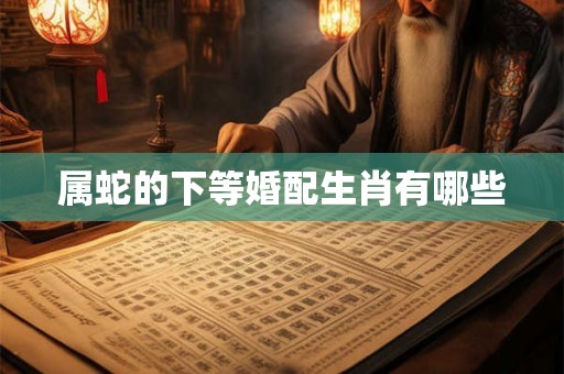 属蛇的下等婚配生肖有哪些 属蛇的下等婚配生肖有哪些