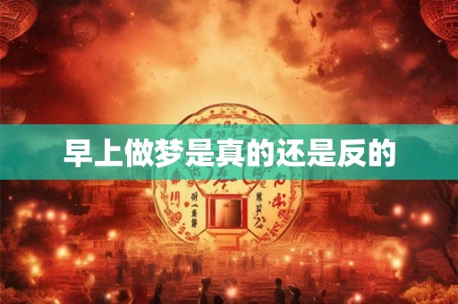 早上做梦是真的还是反的 早上做梦是真的还是反的