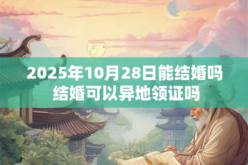 2025年10月28日能结婚吗 结婚可以异地领证吗 2025年10月28日能结婚吗 结婚可以异地领证吗