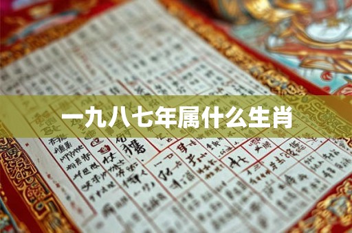 一九八七年属什么生肖