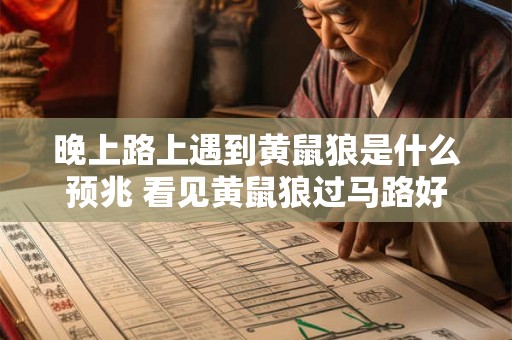 晚上路上遇到黄鼠狼是什么预兆 看见黄鼠狼过马路好不好