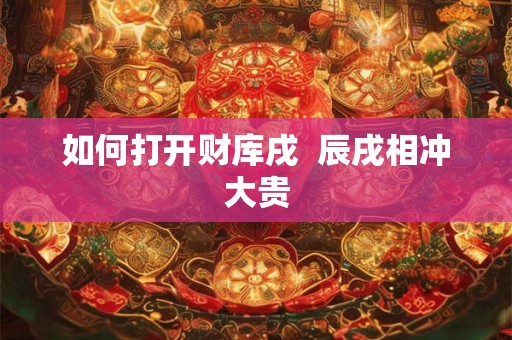 如何打开财库戌  辰戌相冲大贵