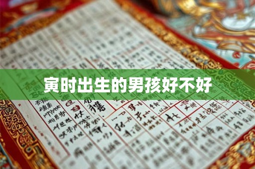 寅时出生的男孩好不好