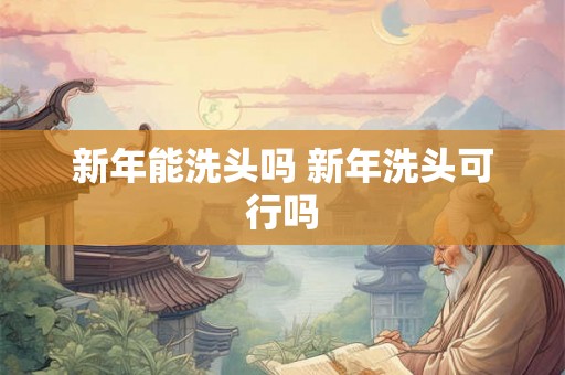 新年能洗头吗 新年洗头可行吗 新年能洗头吗 新年洗头可行吗