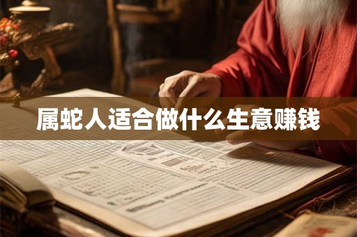 属蛇人适合做什么生意赚钱