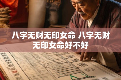 八字无财无印女命 八字无财无印女命好不好 八字无财无印女命 八字无财无印女命好不好