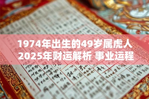 1974年出生的49岁属虎人 2025年财运解析 事业运程怎么样 1974年出生的49岁属虎人 2025年财运解析 事业运程怎么样