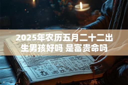 2025年农历五月二十二出生男孩好吗 是富贵命吗