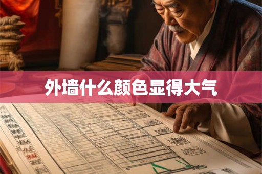 外墙什么颜色显得大气 外墙什么颜色显得大气