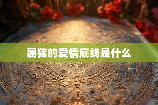 属猪的爱情底线是什么 属猪的爱情底线是什么