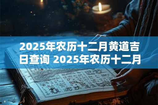 2025年农历十二月黄道吉日查询 2025年农历十二月最好的日子 2025年农历十二月黄道吉日查询 2025年农历十二月最好的日子