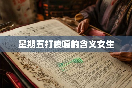 星期五打喷嚏的含义女生 星期五打喷嚏的含义女生